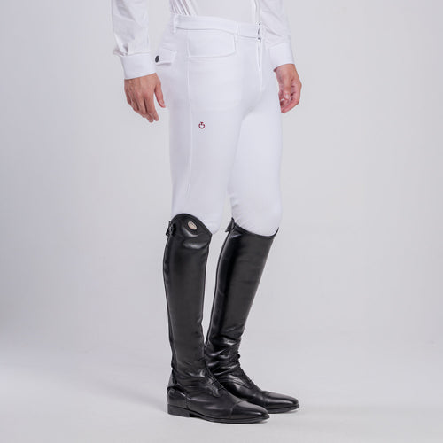 Cavalleria Toscana Herren Reithose Knie Grip Weiß