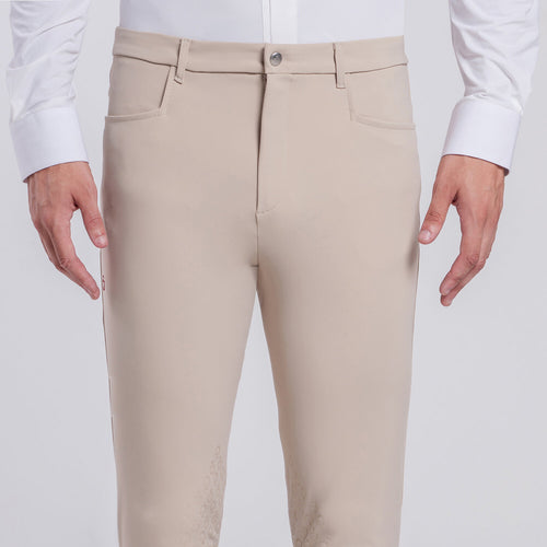 Cavalleria Toscana Herren Reithose Knie Grip Beige Detail
