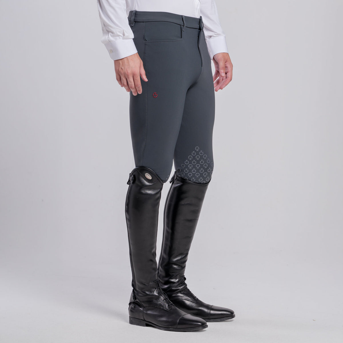 Cavalleria Toscana Herren Reithose Knie Grip Charcoal Grey