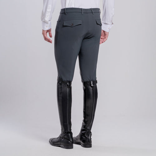 Cavalleria Toscana Herren Reithose Knie Grip Charcoal Grey Rückansicht