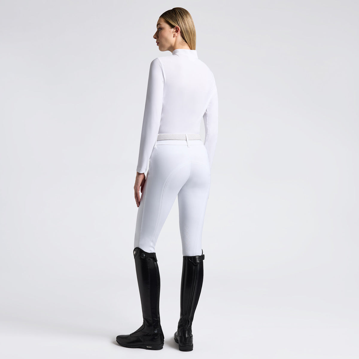 Cavalleria Toscana Damen Funktionspolo Weiß Rückansicht