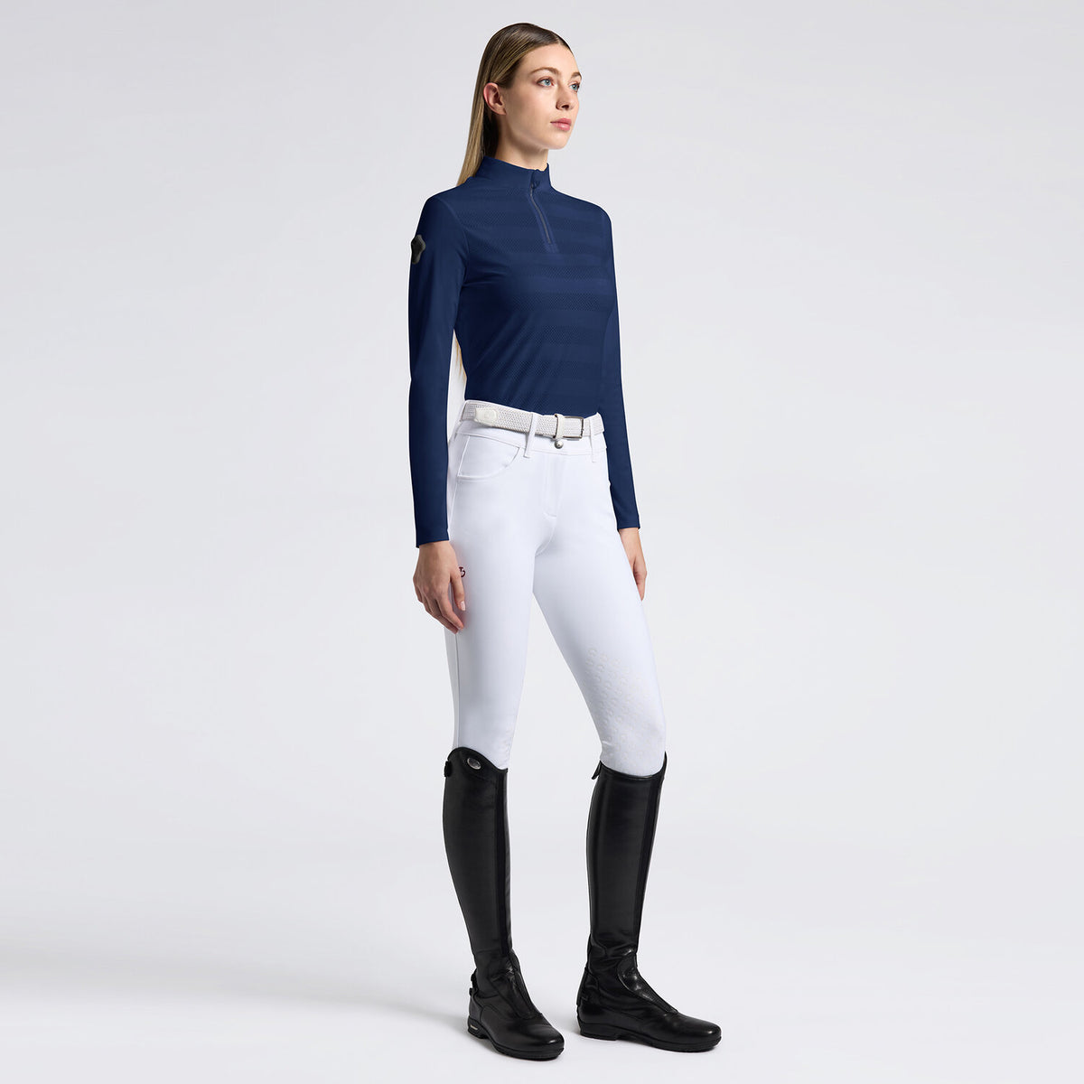 Cavalleria Toscana Damen Trainingspolo technisch Royal Blue