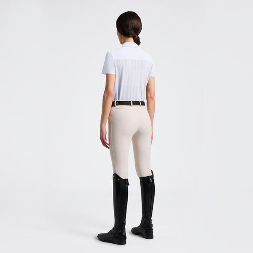 Cavalleria Toscana Damen Trainingspolo Kurzarm – Weiß