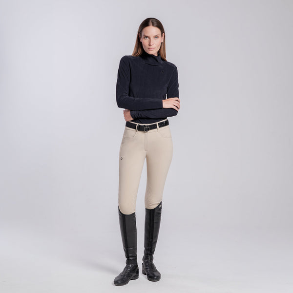 Cavalleria Toscana Damen Trainingspolo Fleece Schwarz