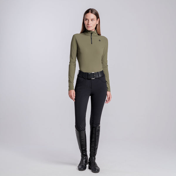 Cavalleria Toscana Damen Trainingspolo Jersey Winter Moss