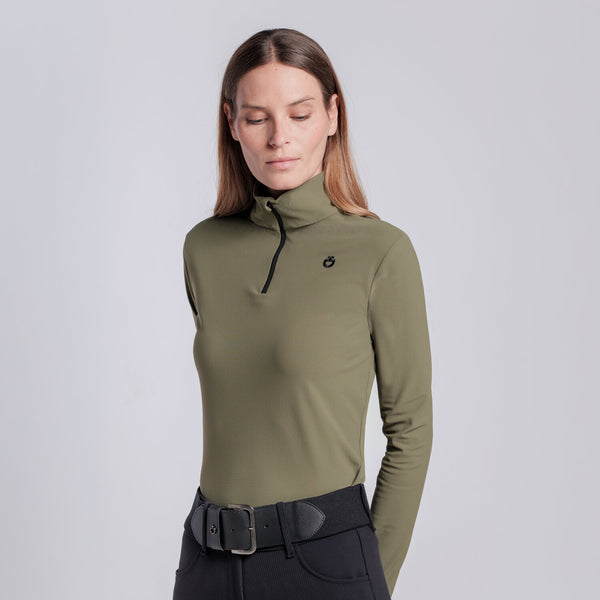 Cavalleria Toscana Damen Poloshirt Winter Moss Rückansicht