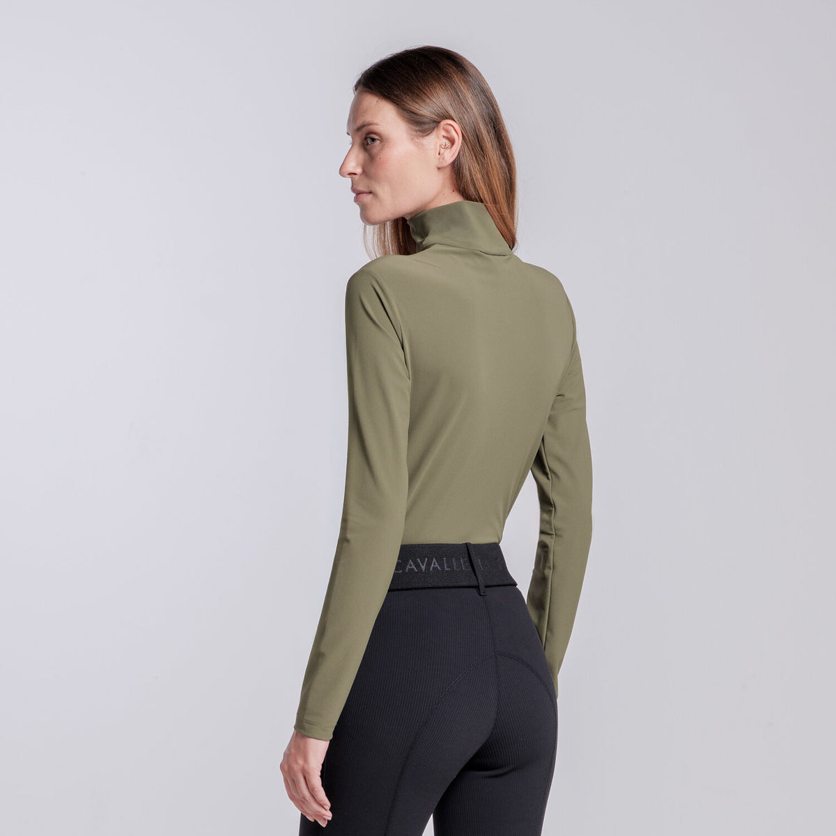 Cavalleria Toscana Damen Poloshirt Winter Moss Detail