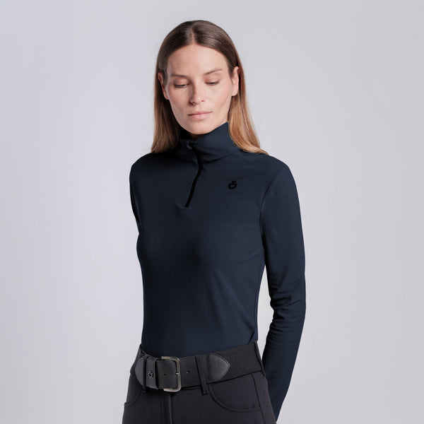 Cavalleria Toscana Damen Poloshirt Navy Rückansicht