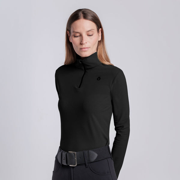 Cavalleria Toscana Damen Poloshirt Schwarz Rückansicht