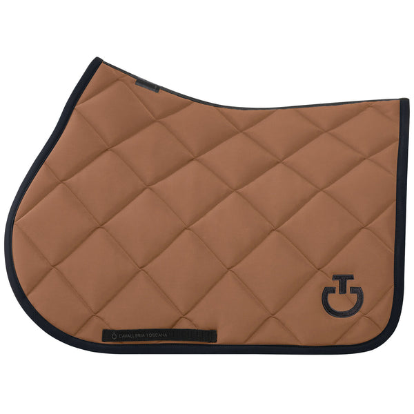 Cavalleria Toscana Springschabracke Diamantsteppung Biscuit Schwarz