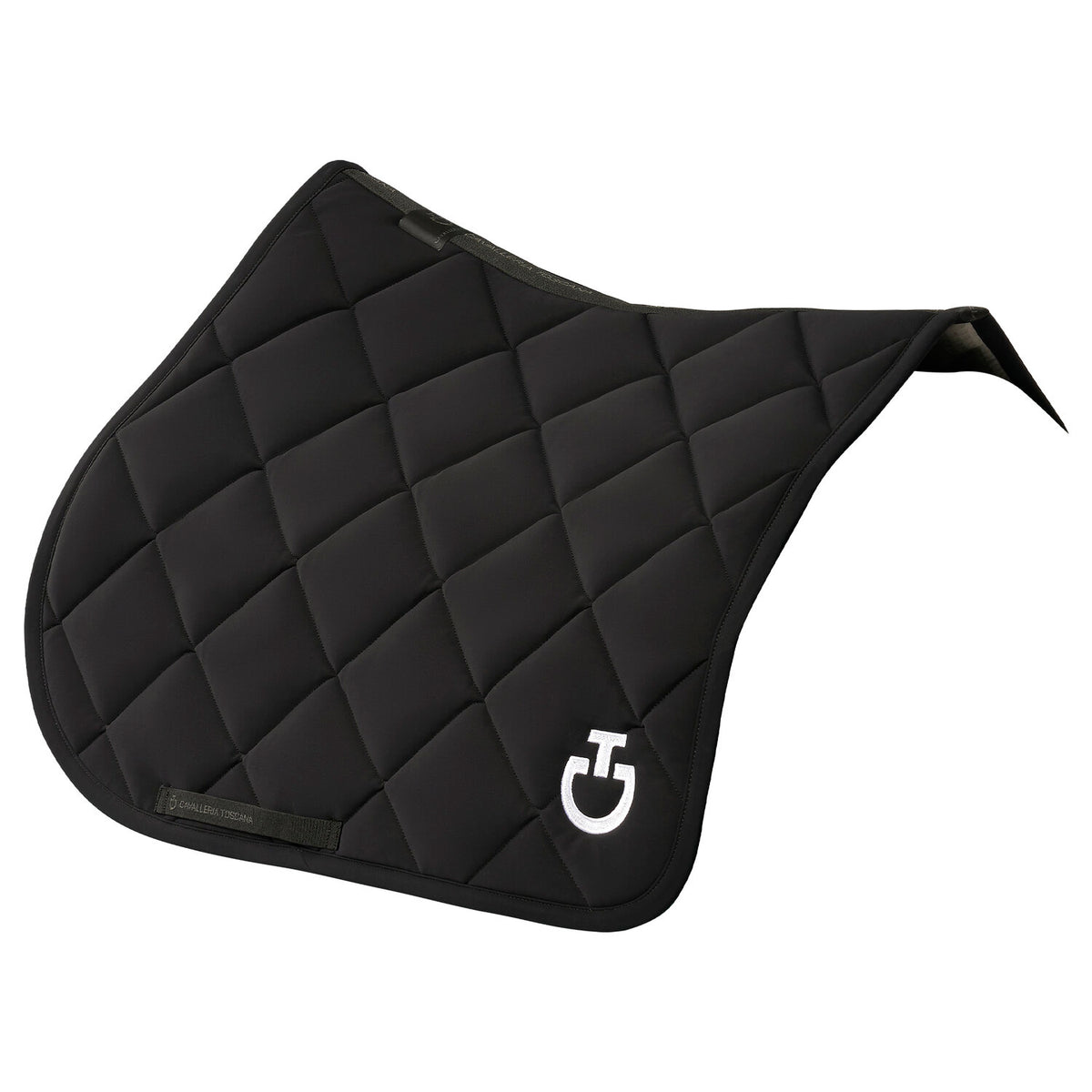 Cavalleria Toscana Springschabracke Diamantsteppung Schwarz Detail