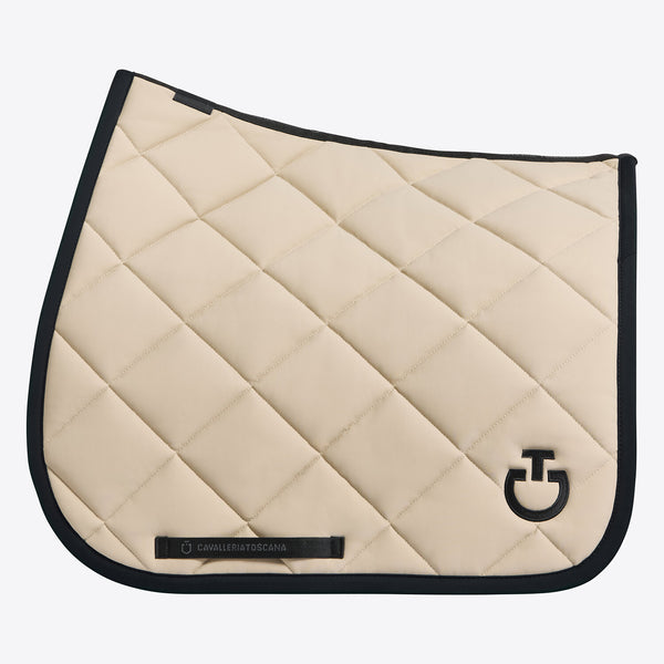 Cavalleria Toscana Dressurschabracke Diamantsteppung Beige Schwarz