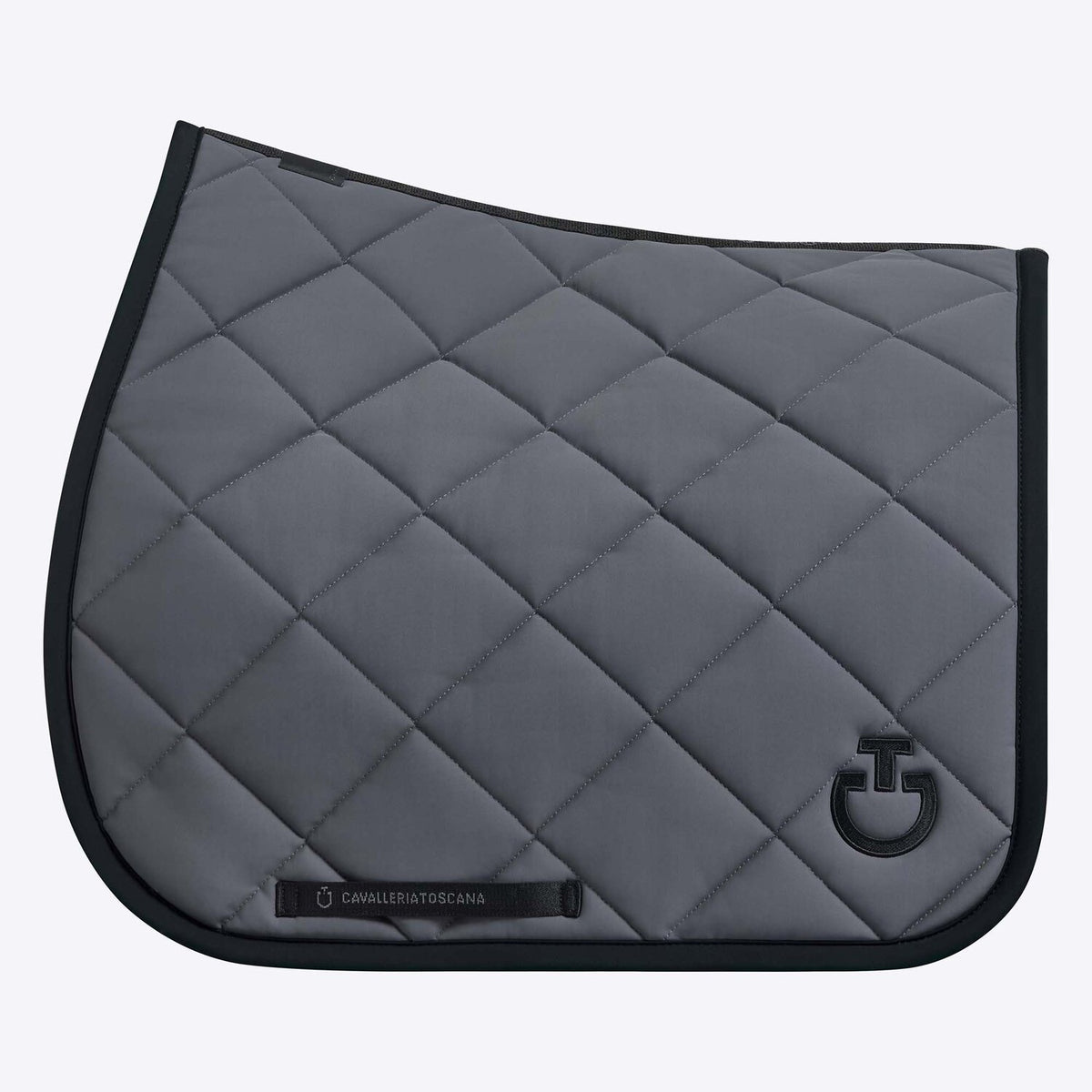Cavalleria Toscana Dressurschabracke Diamantsteppung Anthrazit Schwarz