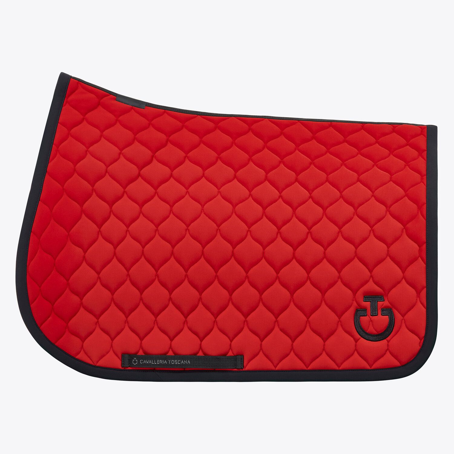 CIRCULAR QUILTED JERSEY JUMPING SADDLE PAD RED/BLACK