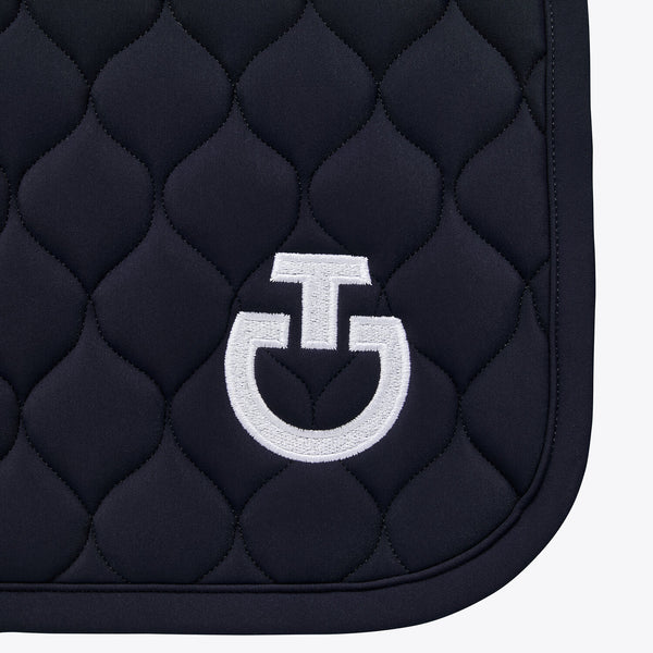Cavalleria Toscana Springschabracke Kreissteppung Navy am Pferd