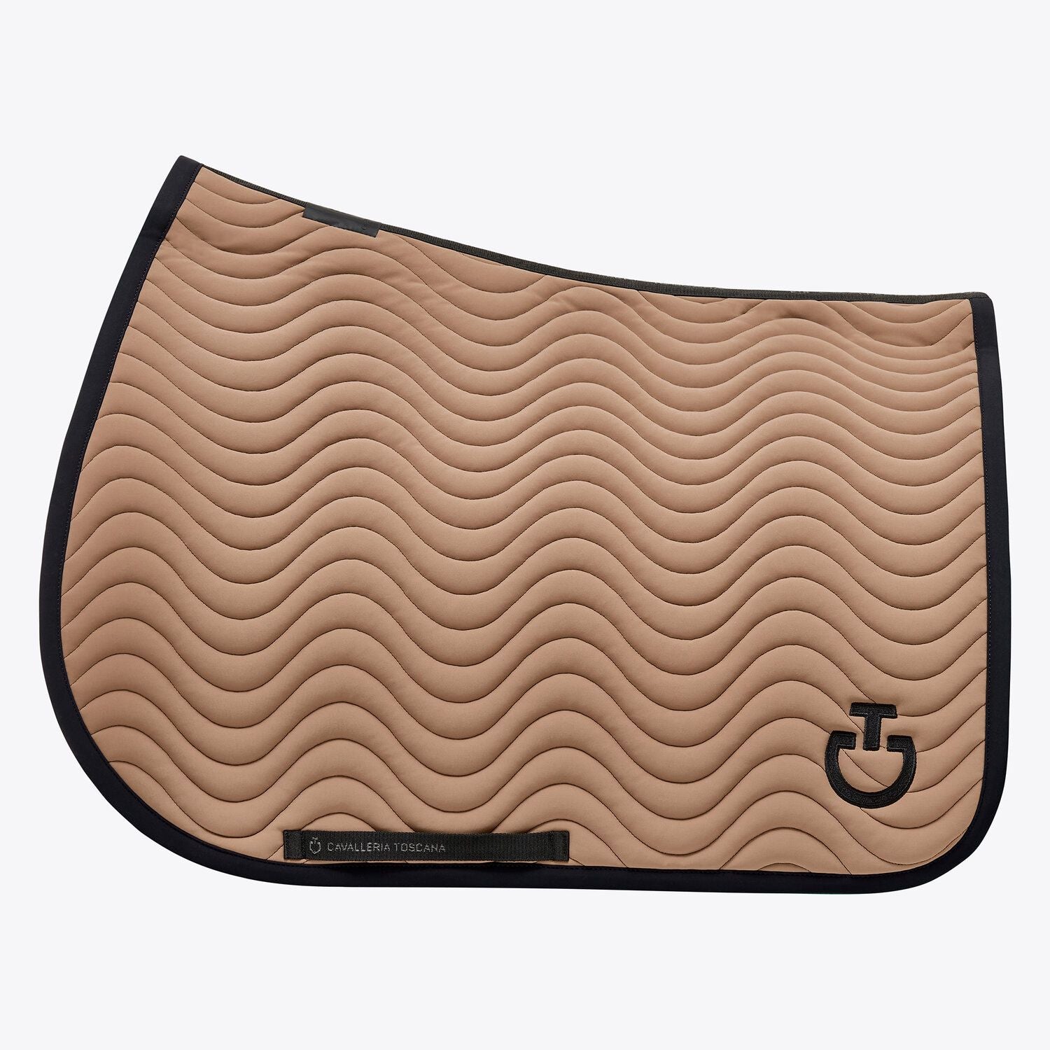 QUILTED WAVE JERSEY JUMPING SADDLE PAD HELLBRAUN