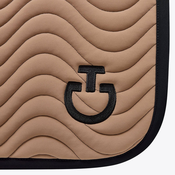 QUILTED WAVE JERSEY JUMPING SADDLE PAD HELLBRAUN