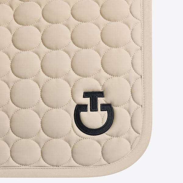 Cavalleria Toscana Springschabracke Wellensteppung Beige am Pferd