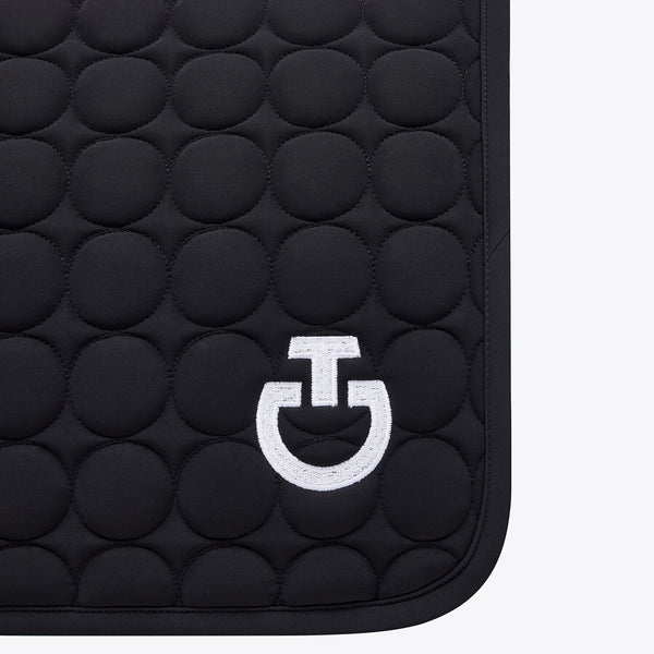 Cavalleria Toscana Springschabracke Wellensteppung Schwarz Detail