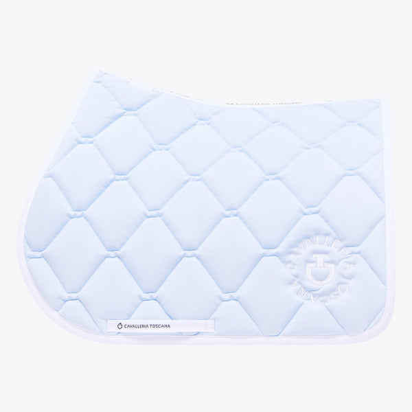 Cavalleria Toscana Orbit Quilted Jumping Satteldecke SOT087-JE002-7I01-Powder Blue/White