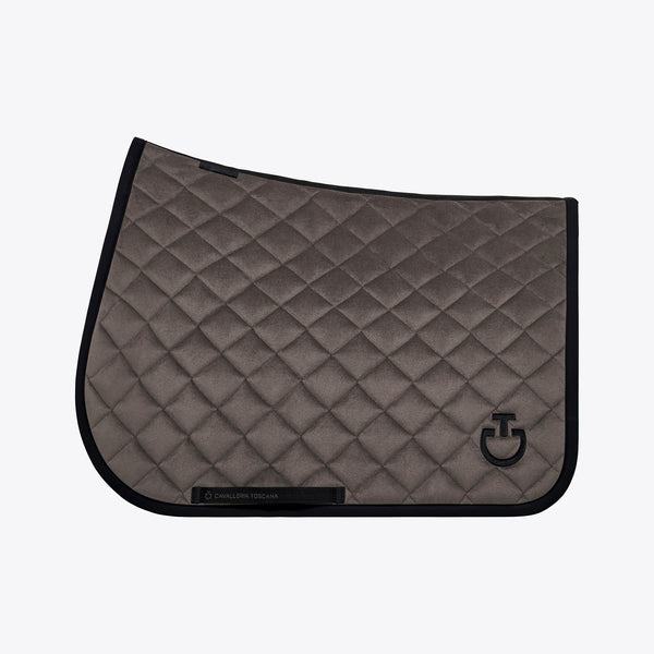 VELVET JUMPING SADDLE PAD DARK GRAY