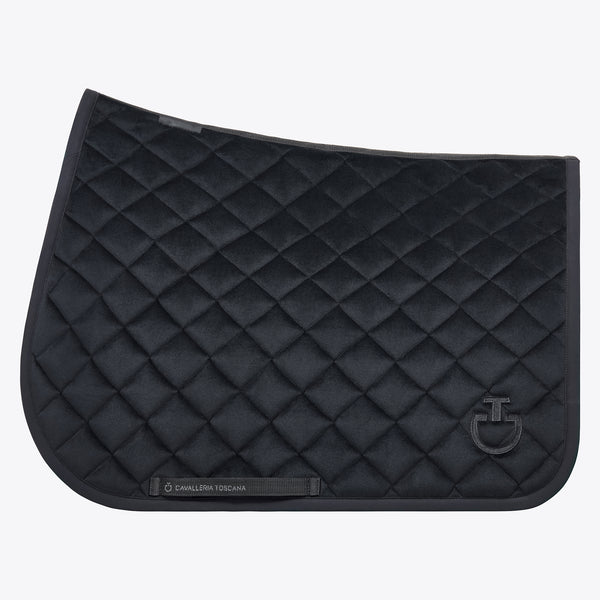 VELVET JUMPING SADDLE PAD BLACK