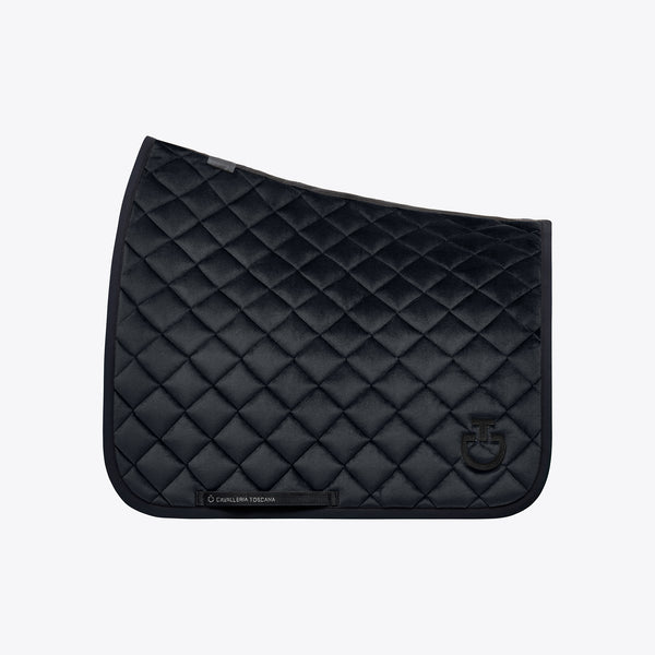 VELVET DRESSAGE SADDLE PAD BLACK