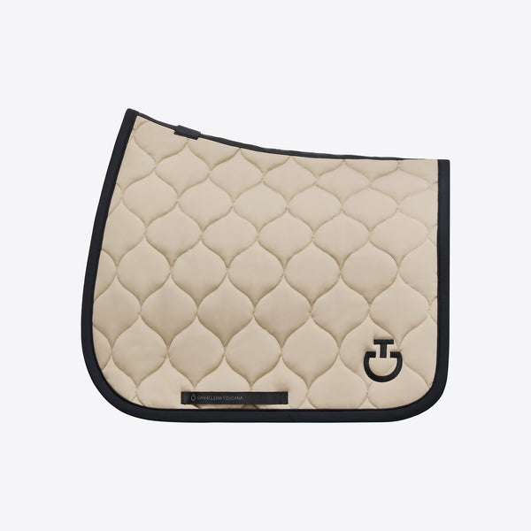 Cavalleria Toscana Dressurschabracke Kreissteppung Beige Schwarz