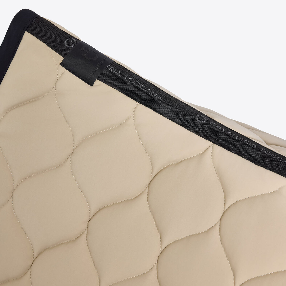 Cavalleria Toscana Dressurschabracke Beige Schwarz Detail