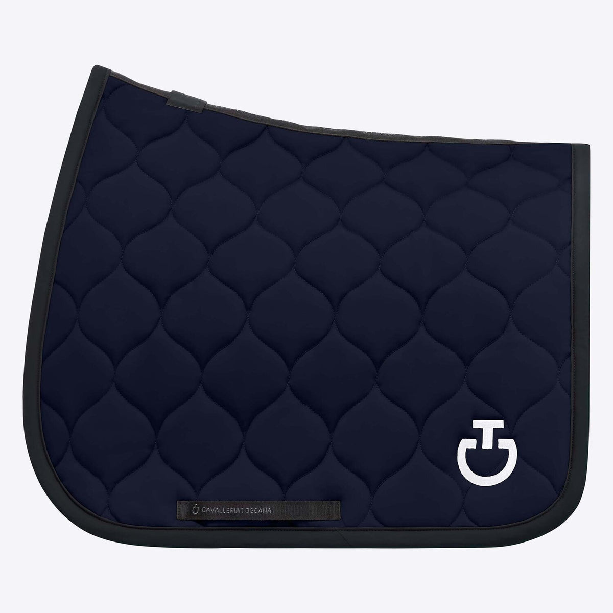 Cavalleria Toscana Dressurschabracke Kreissteppung Navy Ton in Ton