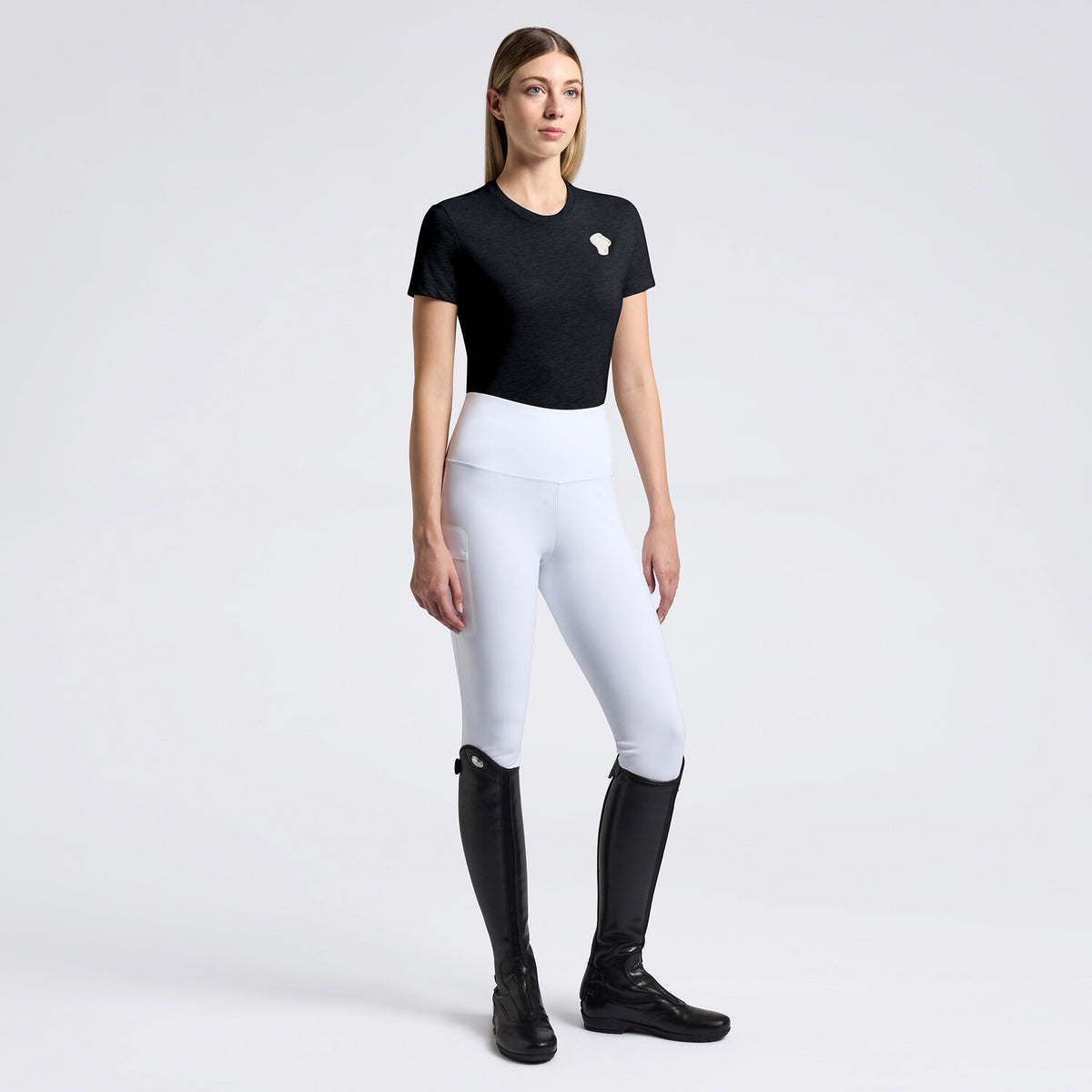 Cavalleria Toscana Damen Basic-T-Shirt Baumwolle Navy