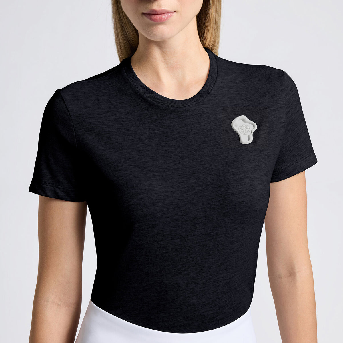 Cavalleria Toscana Damen T-Shirt Basic Navy Detail