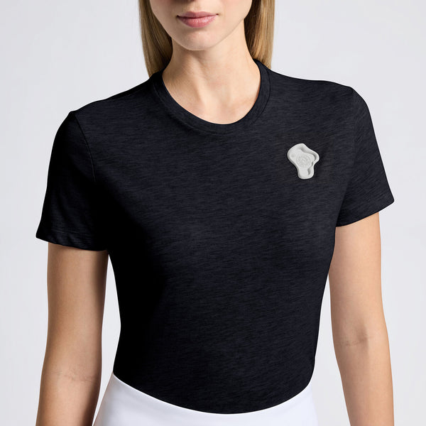 Cavalleria Toscana Damen T-Shirt Basic Navy Detail