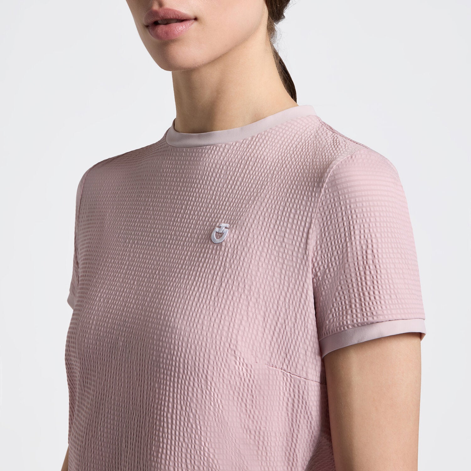 Cavalleria Toscana Damen T-Shirt Streifenjersey – Violet Ice