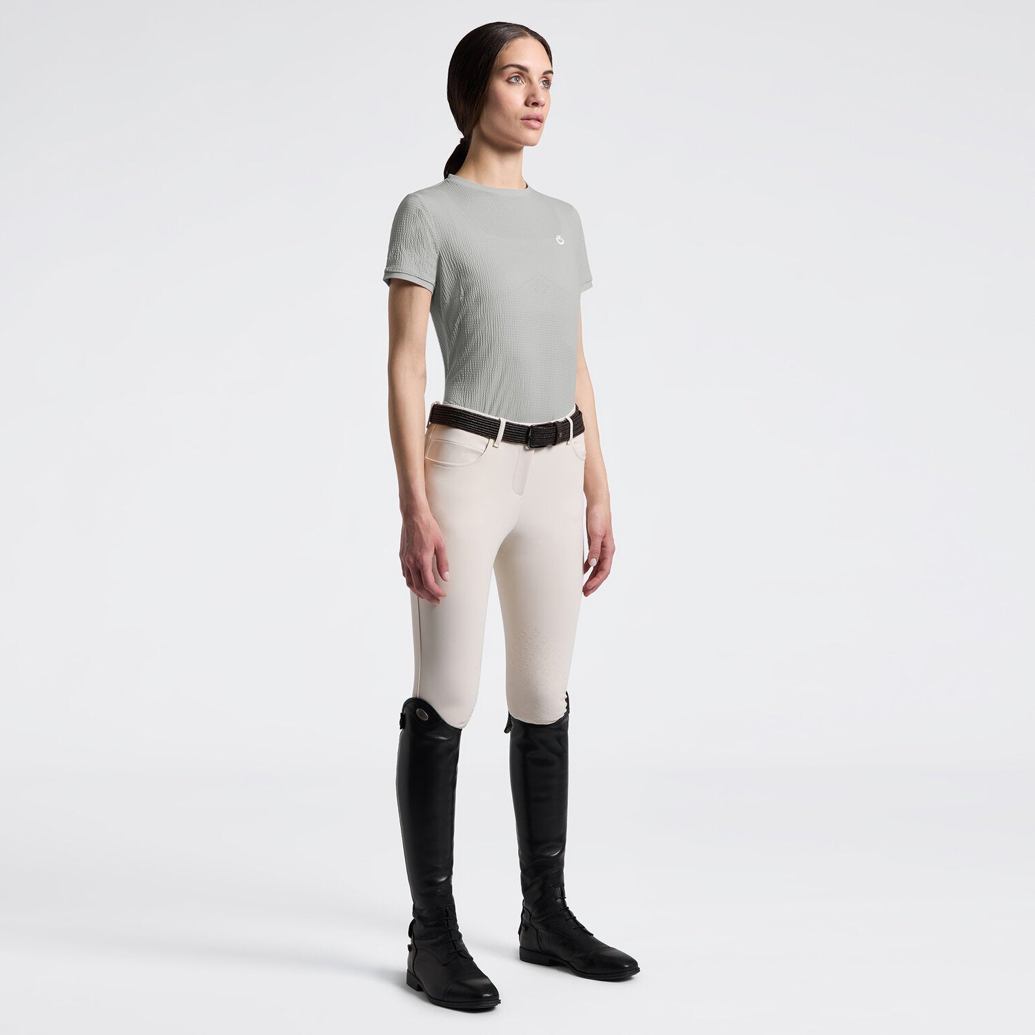 Cavalleria Toscana Damen T-Shirt Streifenjersey – Belgian Block