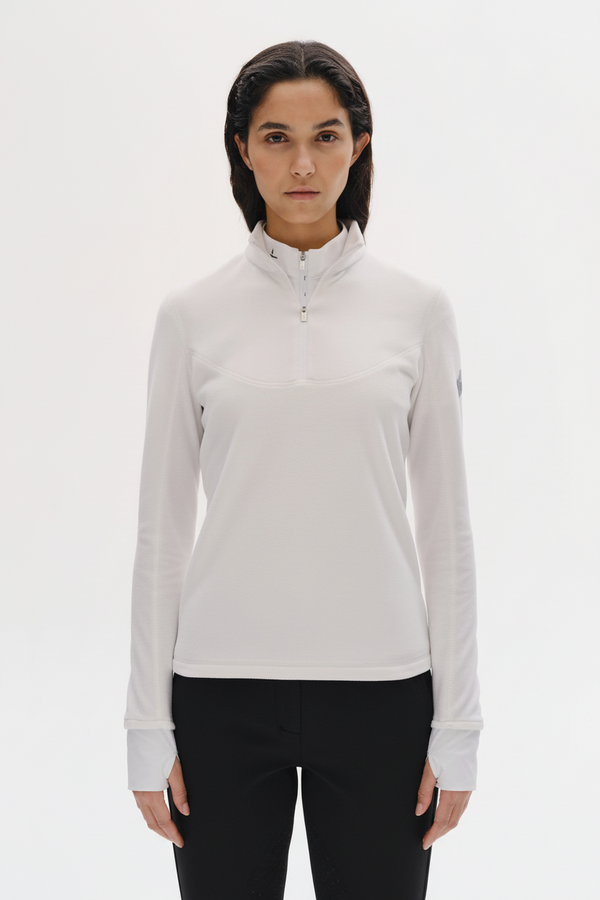 Trolle Tech Fleece Half Zip Sweatshirt – Female | Atmungsaktives Outdoor-Reitshirt aus Mikrofleece