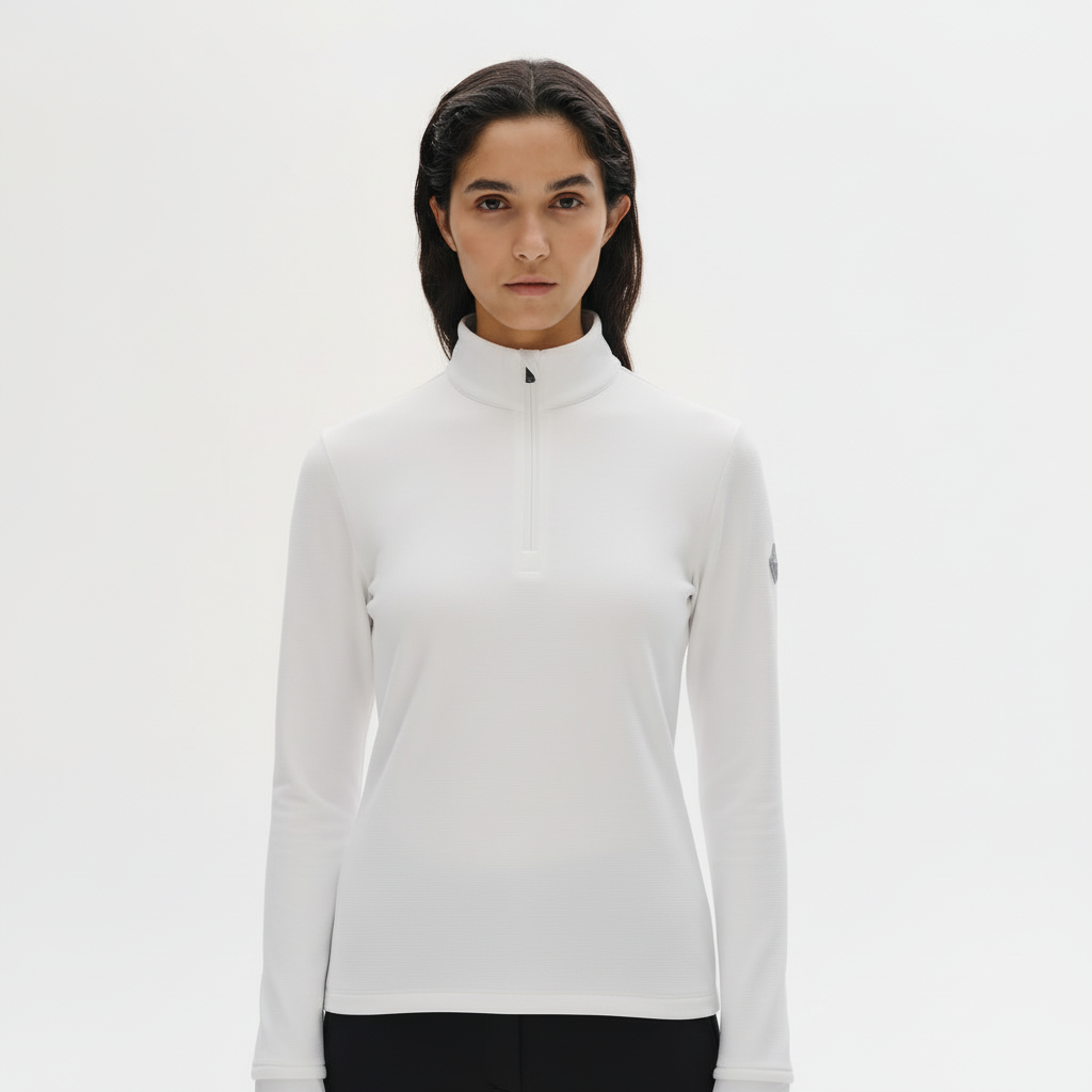 Trolle Tech Fleece Half Zip Sweatshirt – Female | Atmungsaktives Outdoor-Reitshirt aus Mikrofleece