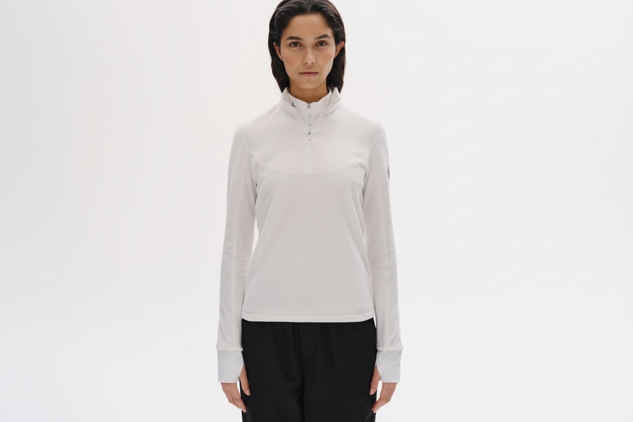 Trolle Tech Fleece Half Zip Sweatshirt – Female | Atmungsaktives Outdoor-Reitshirt aus Mikrofleece