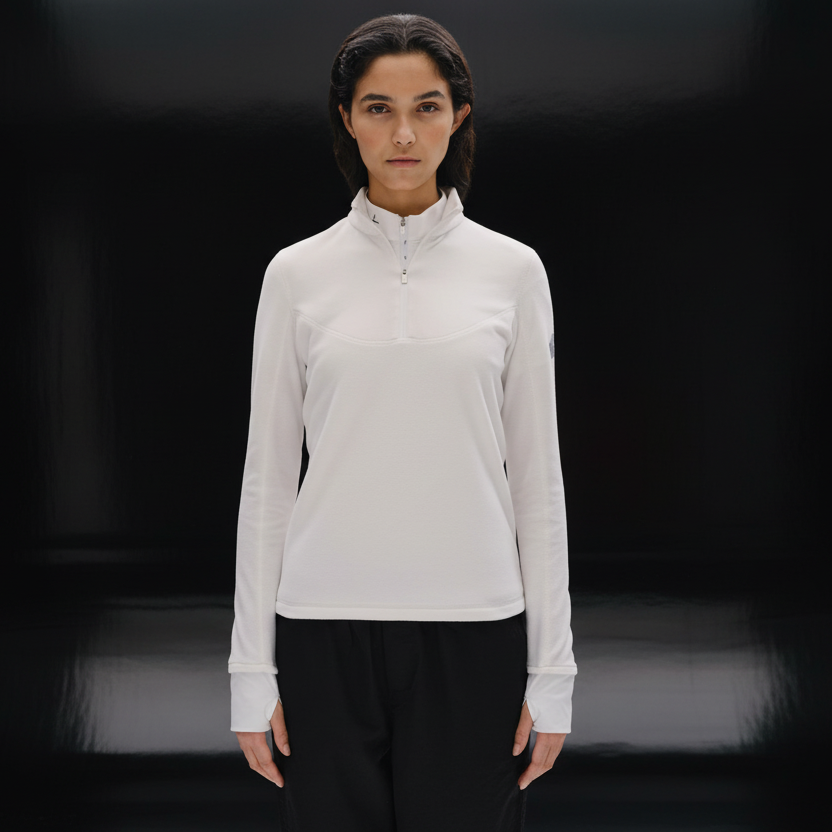 Trolle Tech Fleece Half Zip Sweatshirt – Female | Atmungsaktives Outdoor-Reitshirt aus Mikrofleece