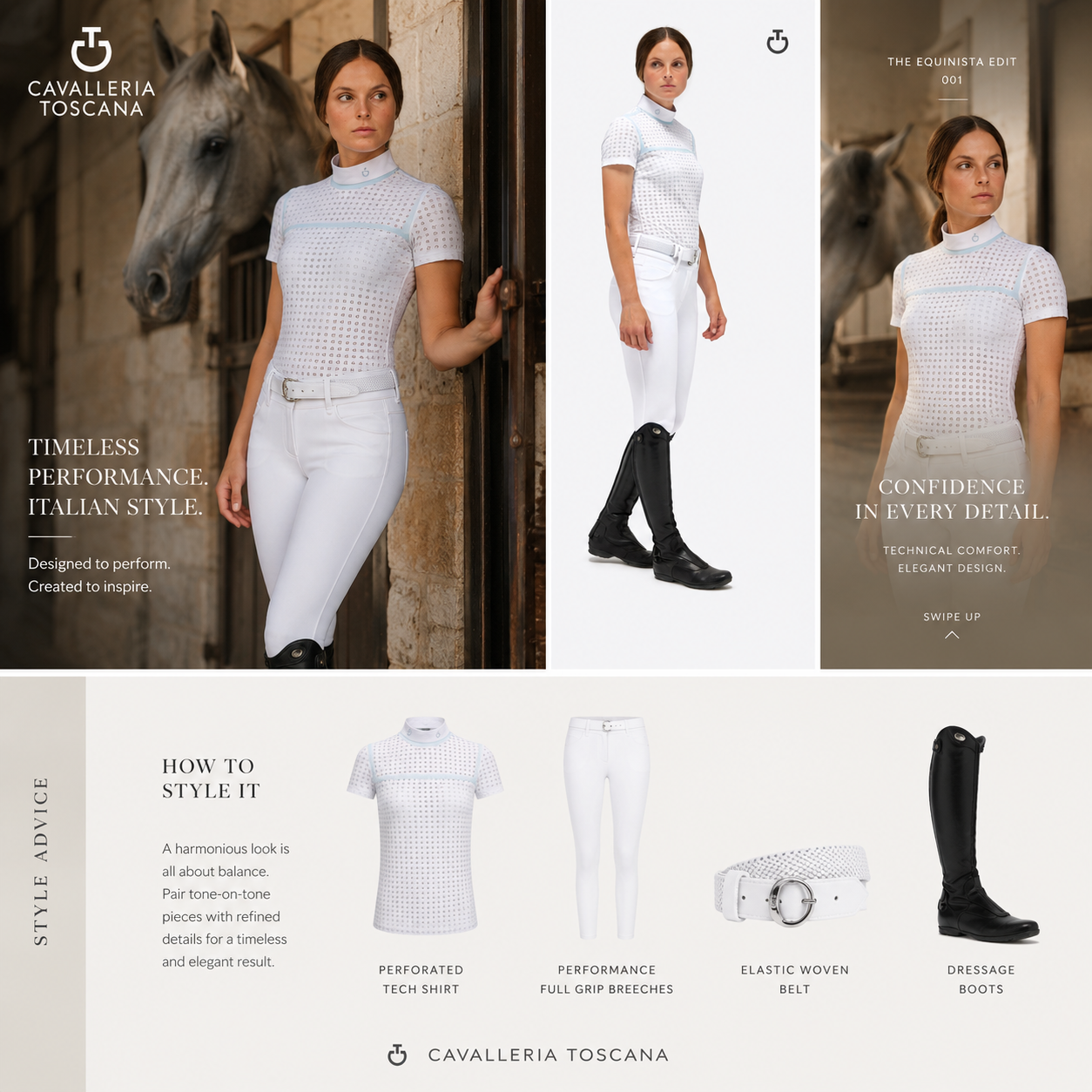 Cavalleria Toscana Damen Competition Polo POD334