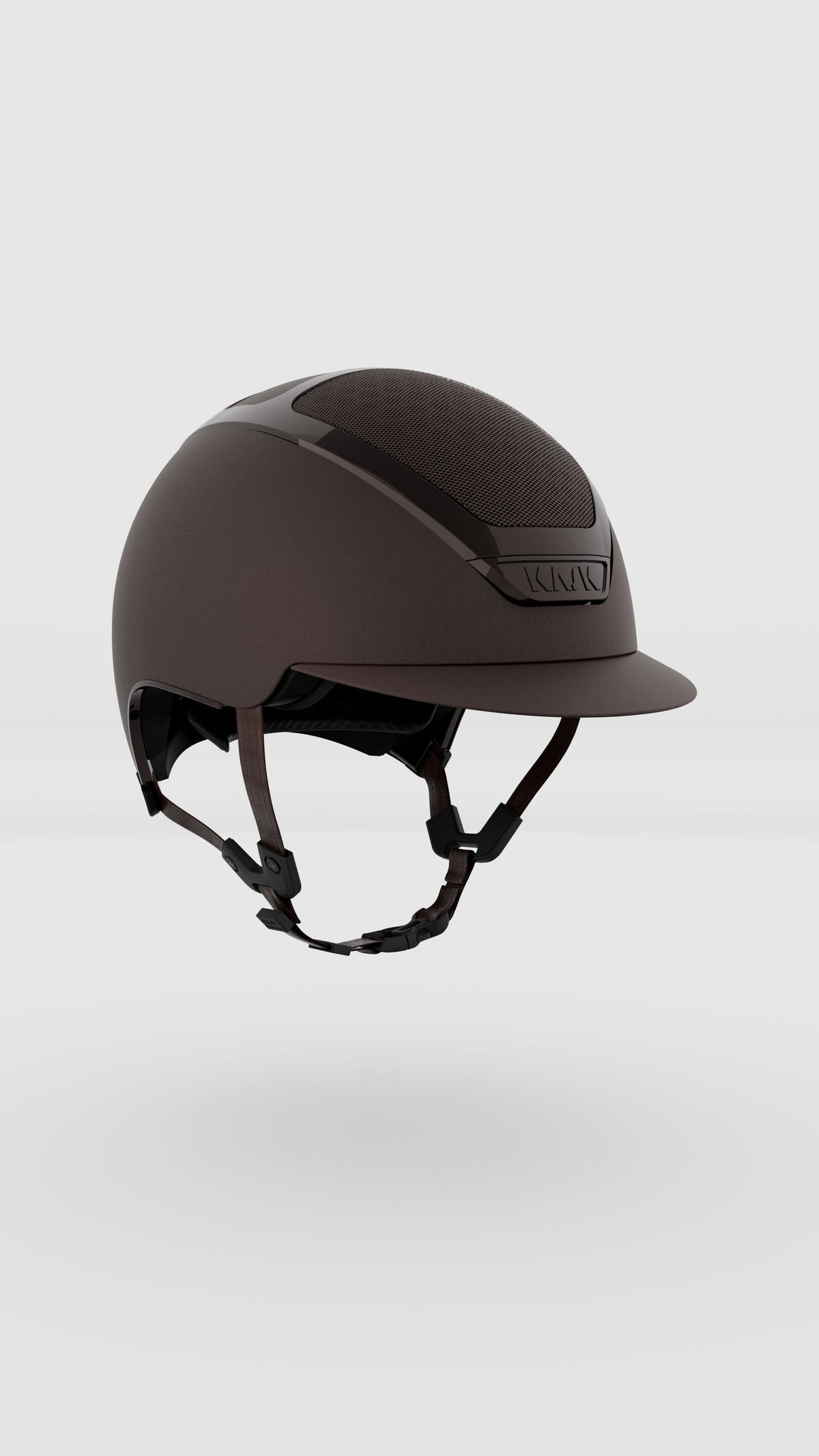 KASK Dogma Chrome Reithelm in Braun mit Chrome-Rahmen