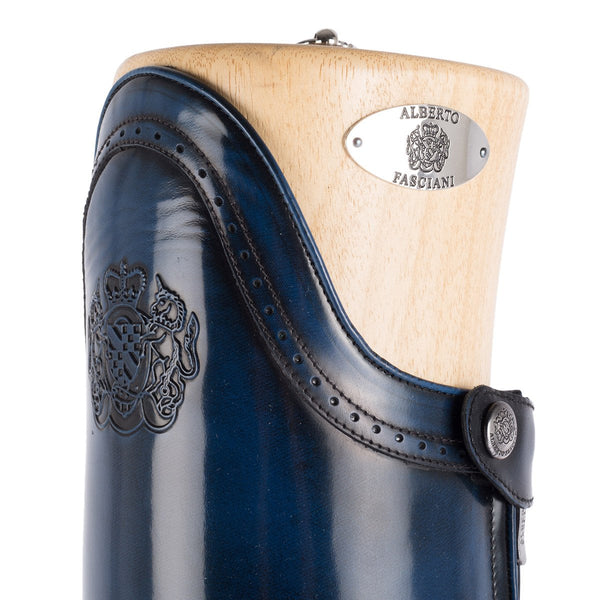 Alberto Fasciani Dressage C1 Indios Blue Dressurstiefel in Blau glänzend – Ansicht 4