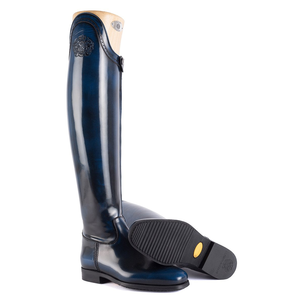 Alberto Fasciani Dressage C1 Indios Blue Dressurstiefel in Blau glänzend – Ansicht 5