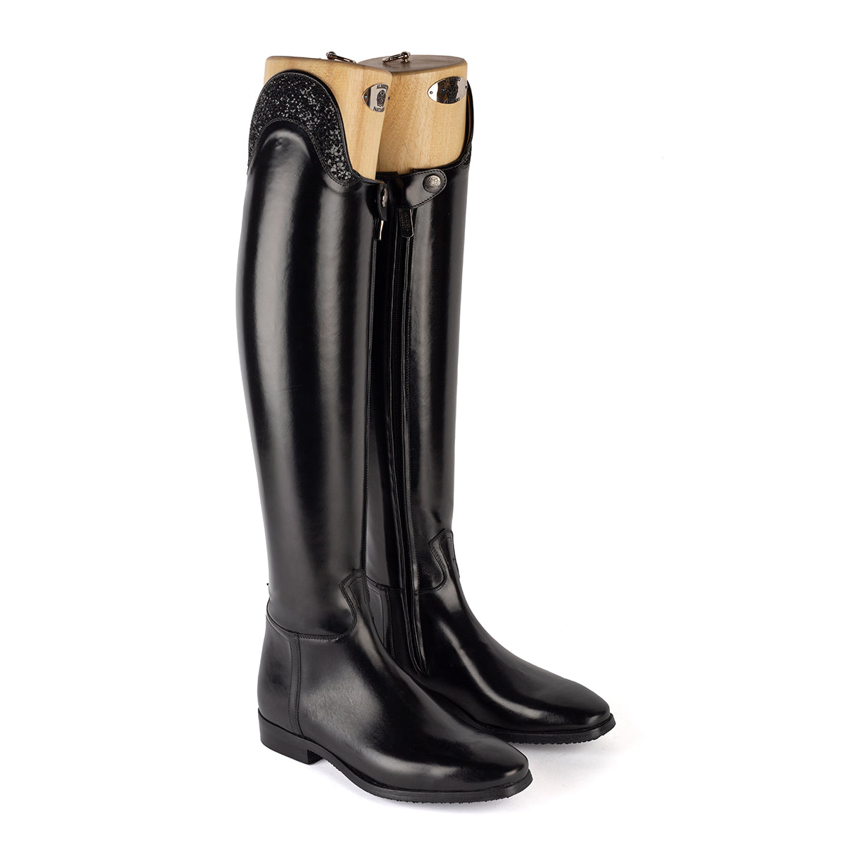 Alberto Fasciani Vienna 31044 Dressurstiefel in Schwarz mit schwarzem Strass – Ansicht 2