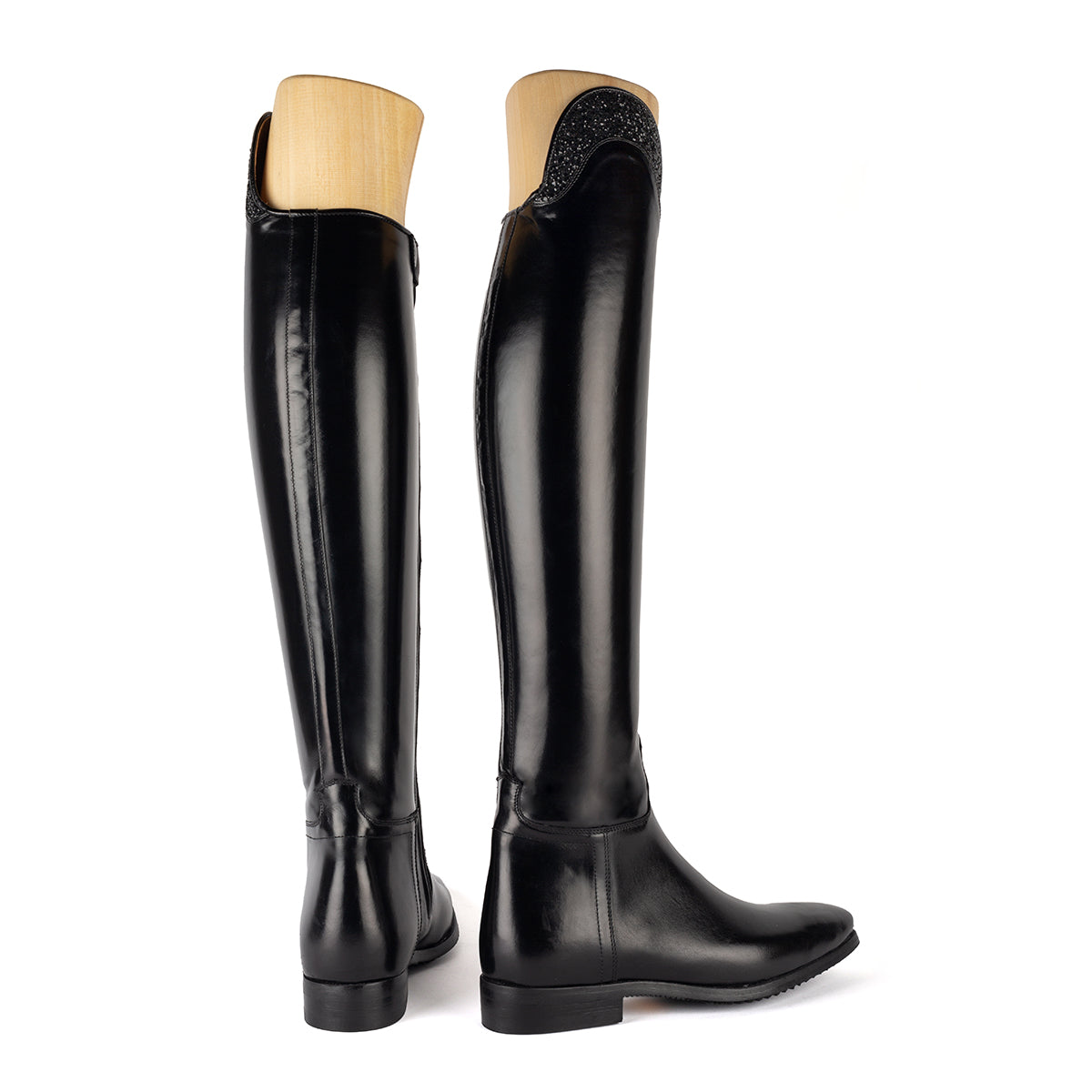 Alberto Fasciani Vienna 31044 Dressurstiefel in Schwarz mit schwarzem Strass – Ansicht 4