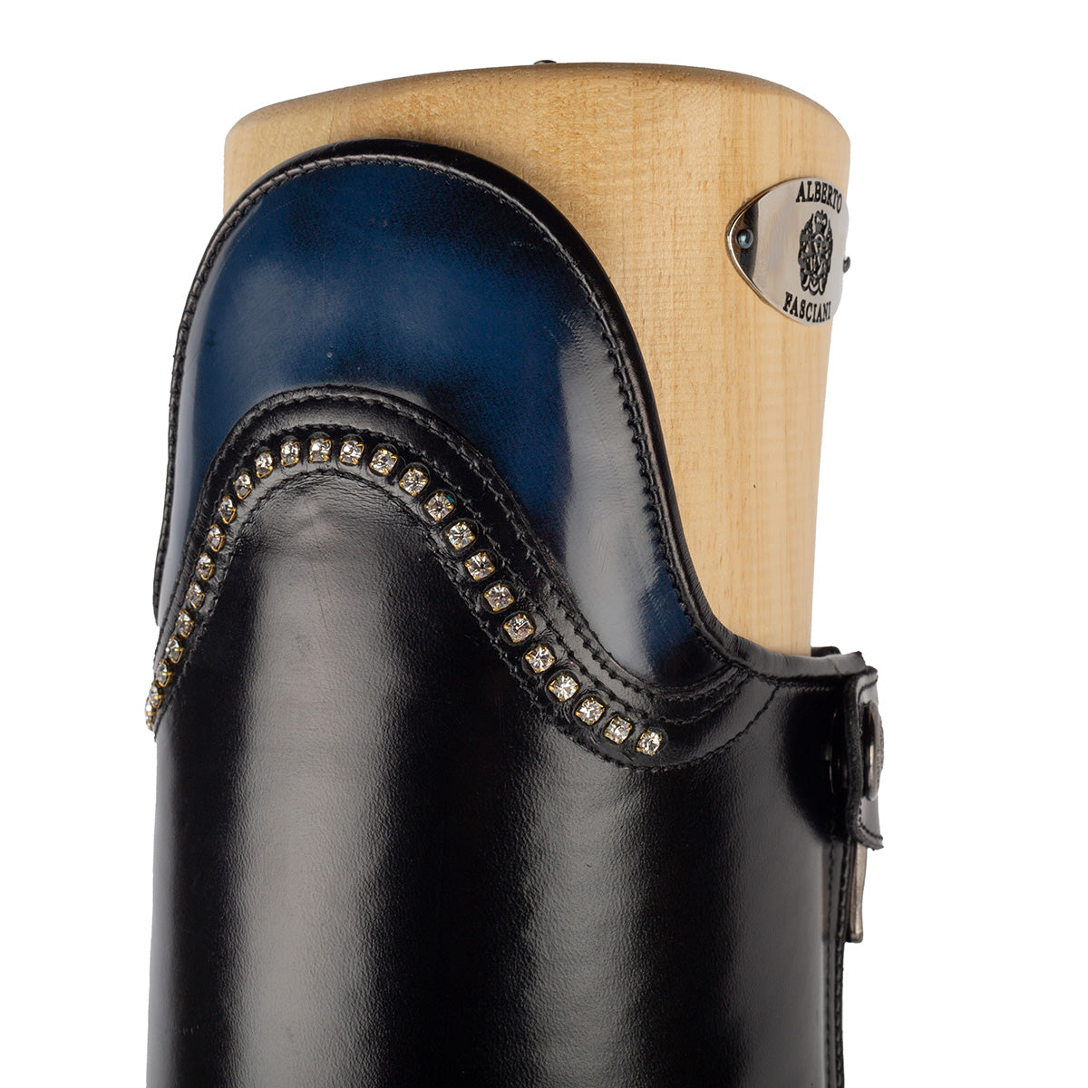 Alberto Fasciani Vienna 31046 Dressurstiefel in Schwarz mit Navy-Top – Ansicht 3