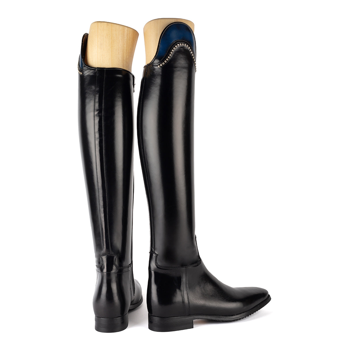 Alberto Fasciani Vienna 31046 Dressurstiefel in Schwarz mit Navy-Top – Ansicht 4