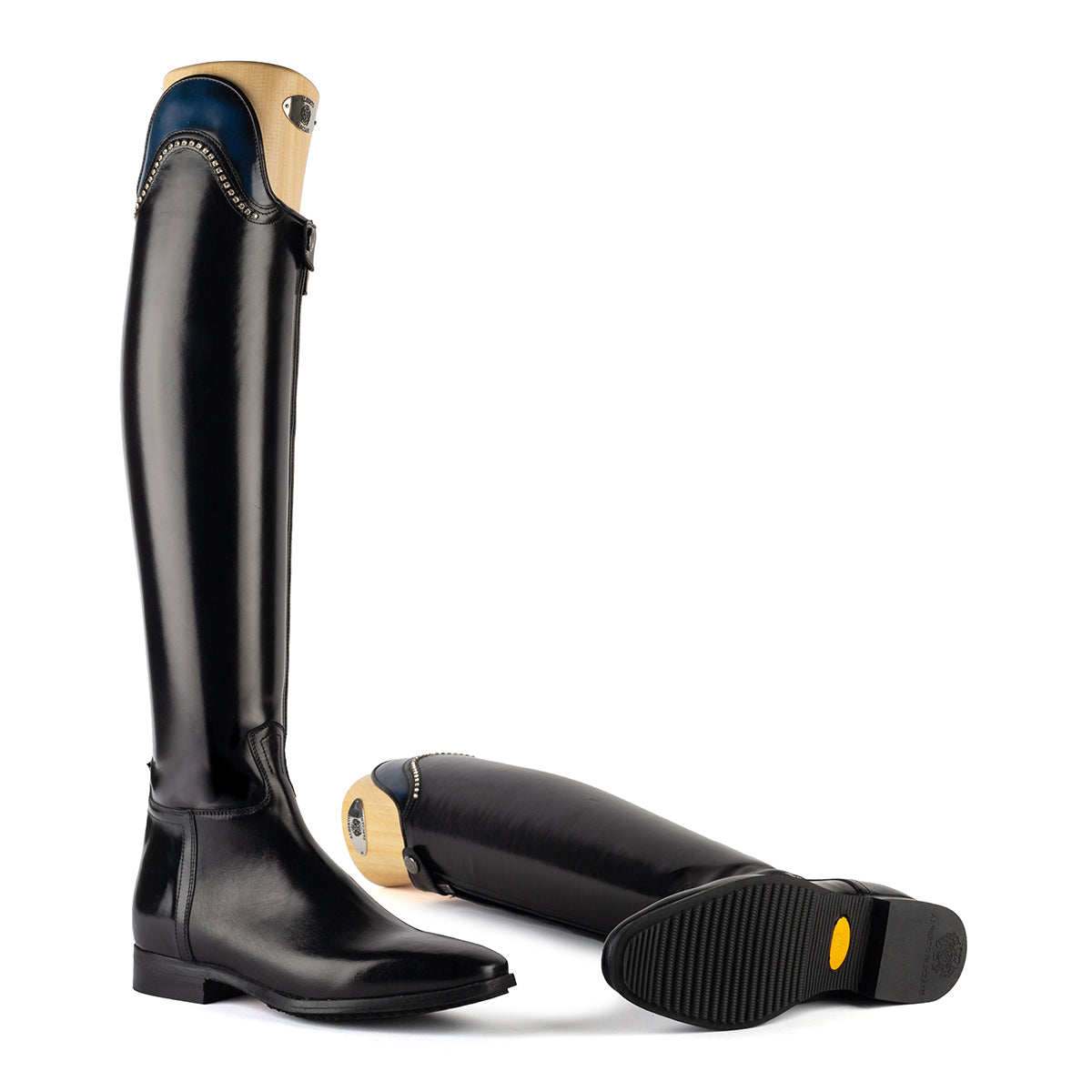 Alberto Fasciani Vienna 31046 Dressurstiefel in Schwarz mit Navy-Top – Ansicht 7