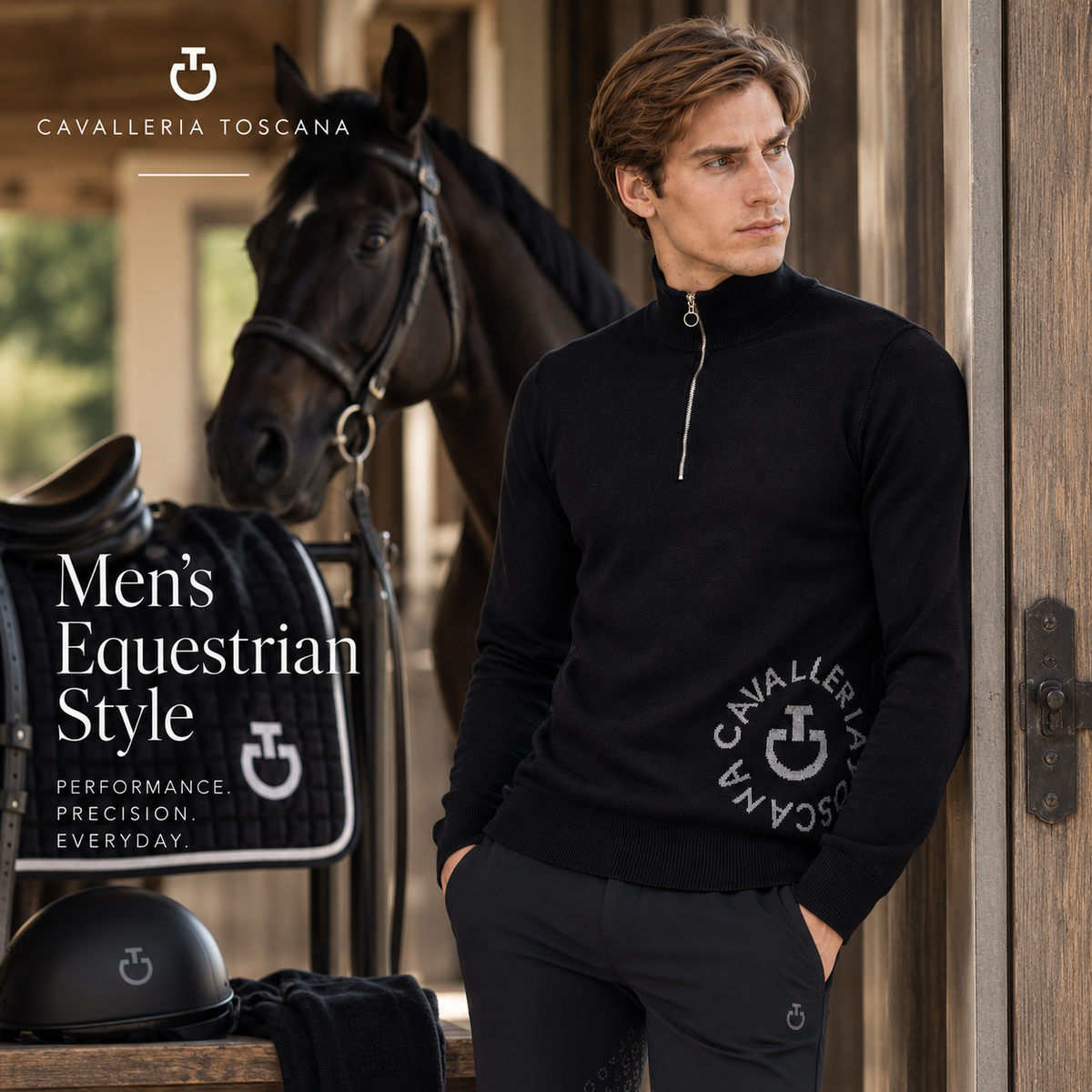 Cavalleria Toscana Orbit Merino Half-Zip Sweater