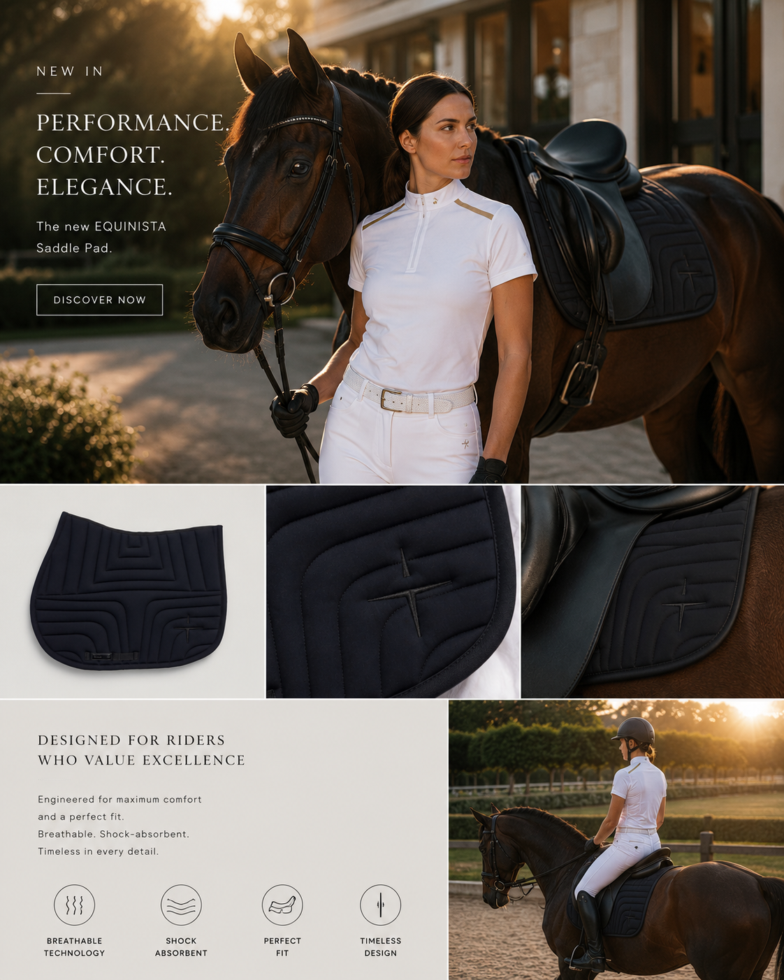 Trolle Echolight Saddle Pad Jump - Black